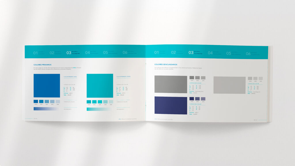 AEQ mockup manual de identidad