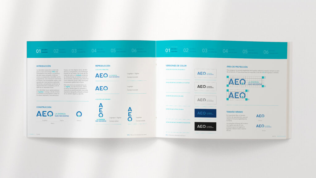 AEQ mockup brand identity