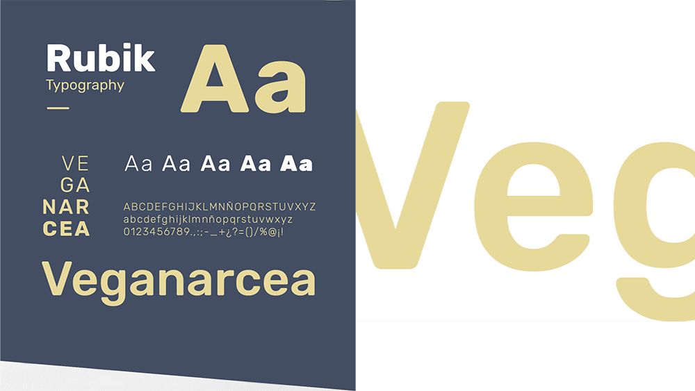 Tipografia de la marca Veganarcea