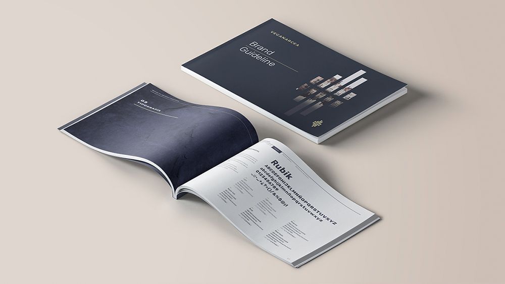 mockup Veganacea brand guidelines