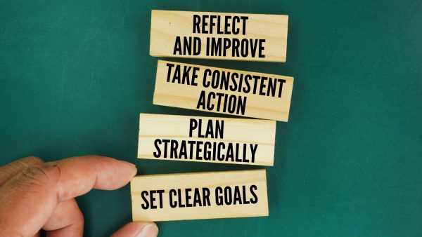 Four,Steps,To,Success,Are,Set,Clear,Goals,,Plan,Strategically,